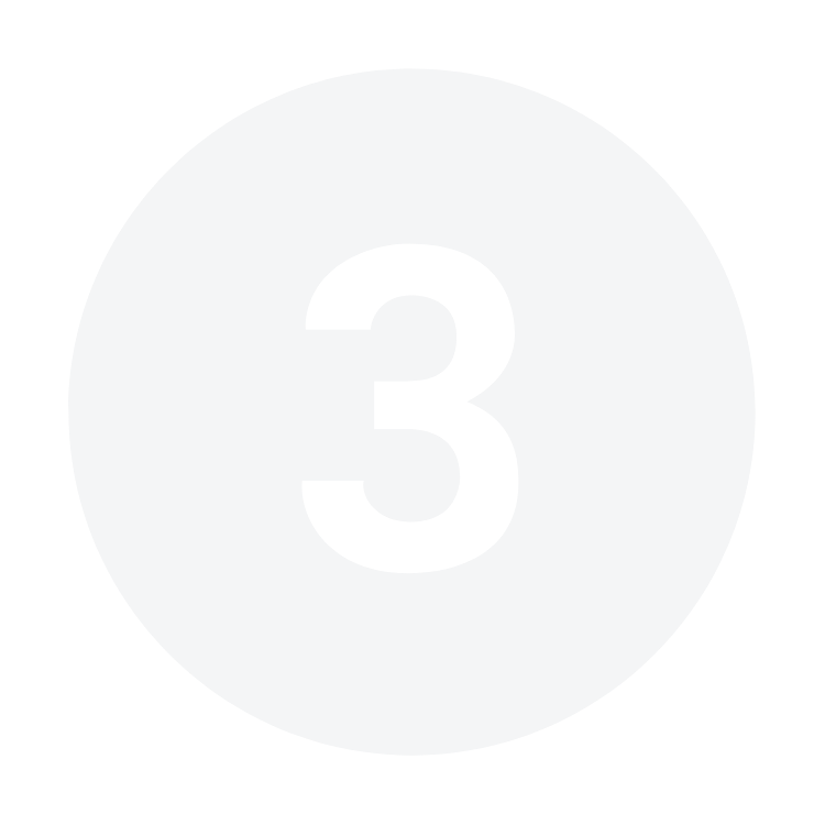 Number 3 (image) - circle (off-white)