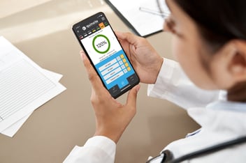 Physician tracks productivity using mobile app